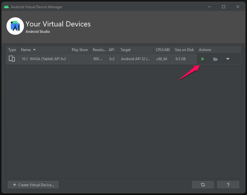 (3) Click Play Icon