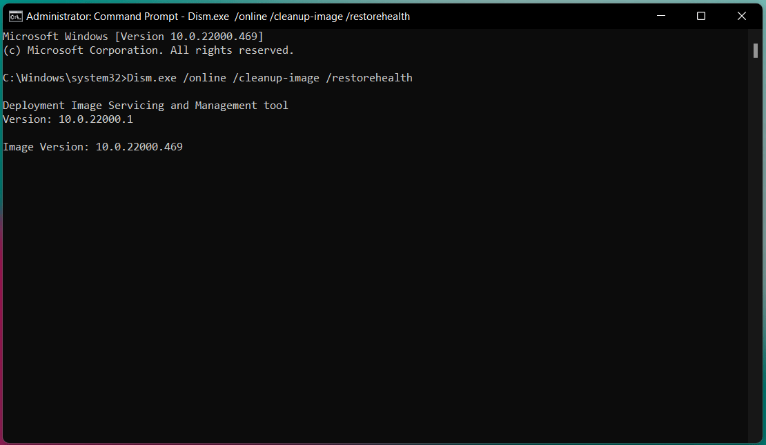 3 - DISM Scanning Starts