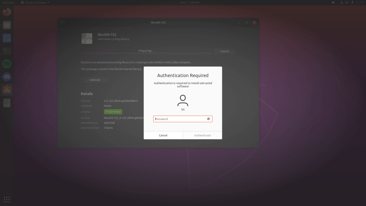 How to Fix Stremio Won't Open in Linux? 11 (3) Enter Admin Password