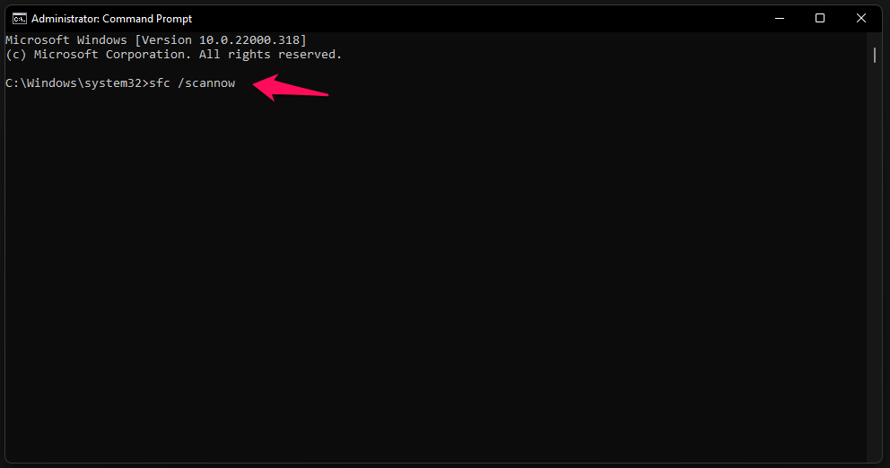 How To Fix System Service Exception BSOD Error in Windows 11? 4 3 - Paste The Command And Press Enter Key