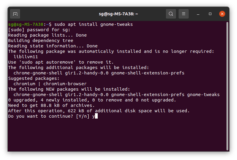 How to Disable Animations in Ubuntu? 4 (3) Type Y then press the Enter key