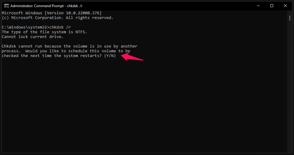 How To Fix System Service Exception BSOD Error in Windows 11? 19 3 - Type Yes to Confirm