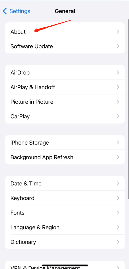 How to Check Battery Cycle Count on iPhone 15 3 Tap on General and go to About