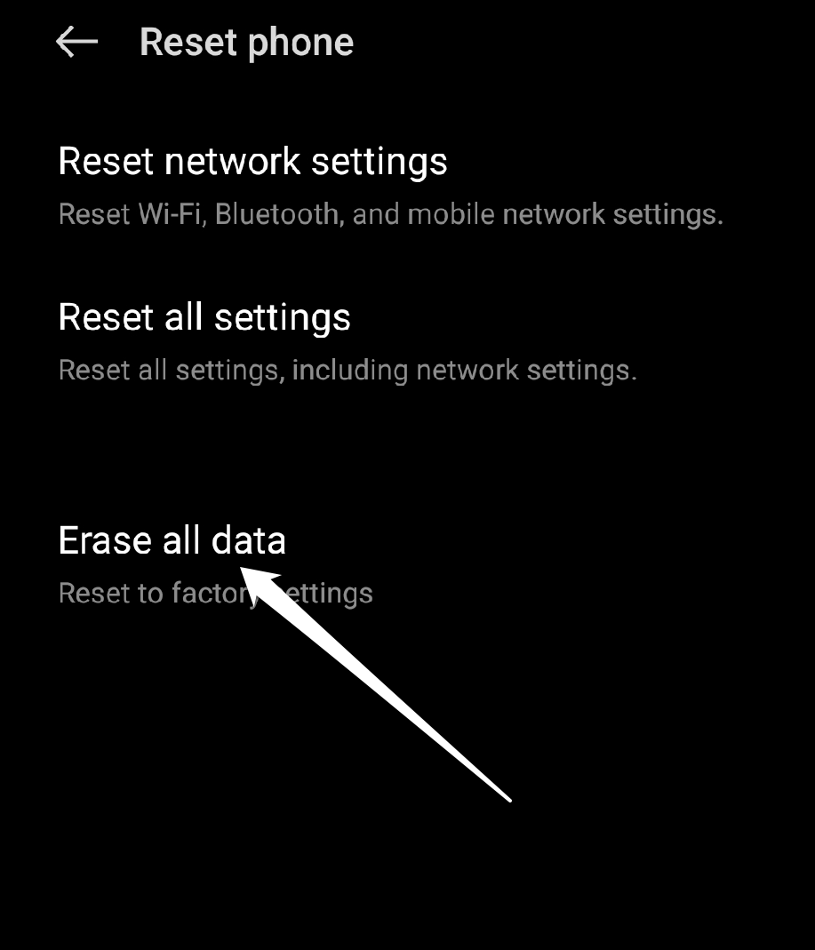 How to Fix Snapchat Filters Not Working on Android? 21 Erase All Data (Factory Reset)