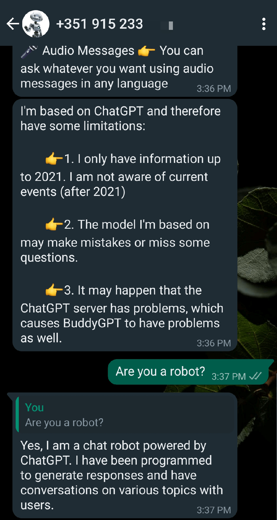 How to Use ChatGPT in WhatsApp? 6 by typing your prompts or queries, you can get a quick response with high accuracy.