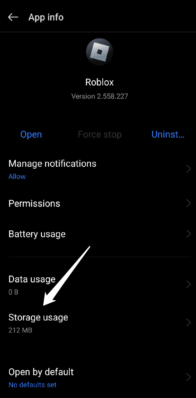 How to Fix Roblox Not Working on Android? 10 Storage Usage.