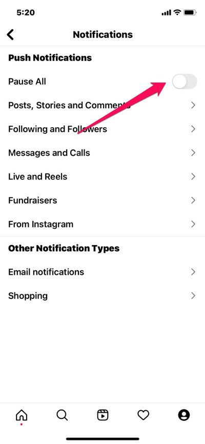 How to Fix Instagram Notifications Not Working on Android? 9 Turn off Pause The Notification Option
