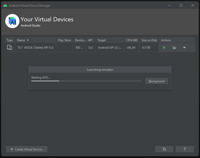 (4) Android Emulator is Launching