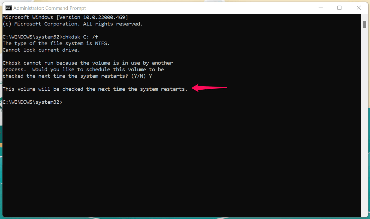 How to Fix HIDCLASS.sys Blue Screen Error on Windows 11/10? 19 4 - CHDSK Command Confirmed