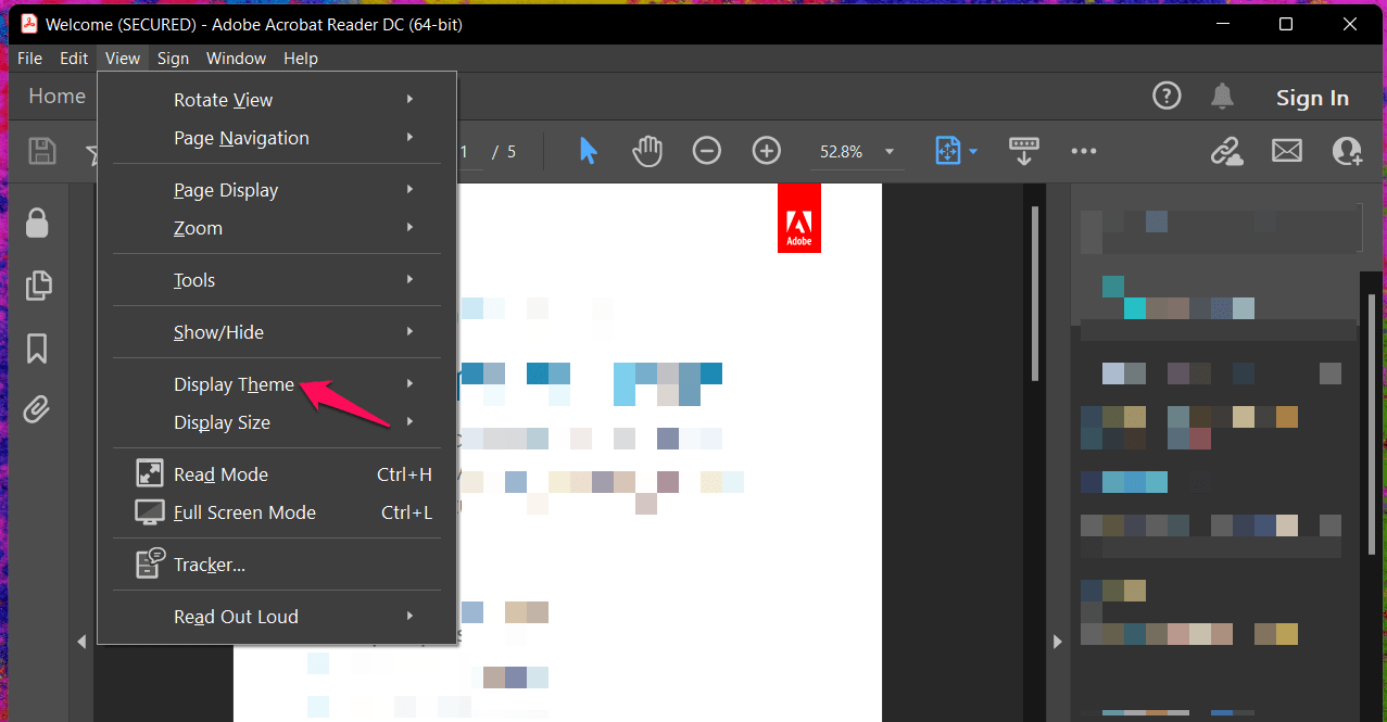 4 - Choose Display Theme from Options