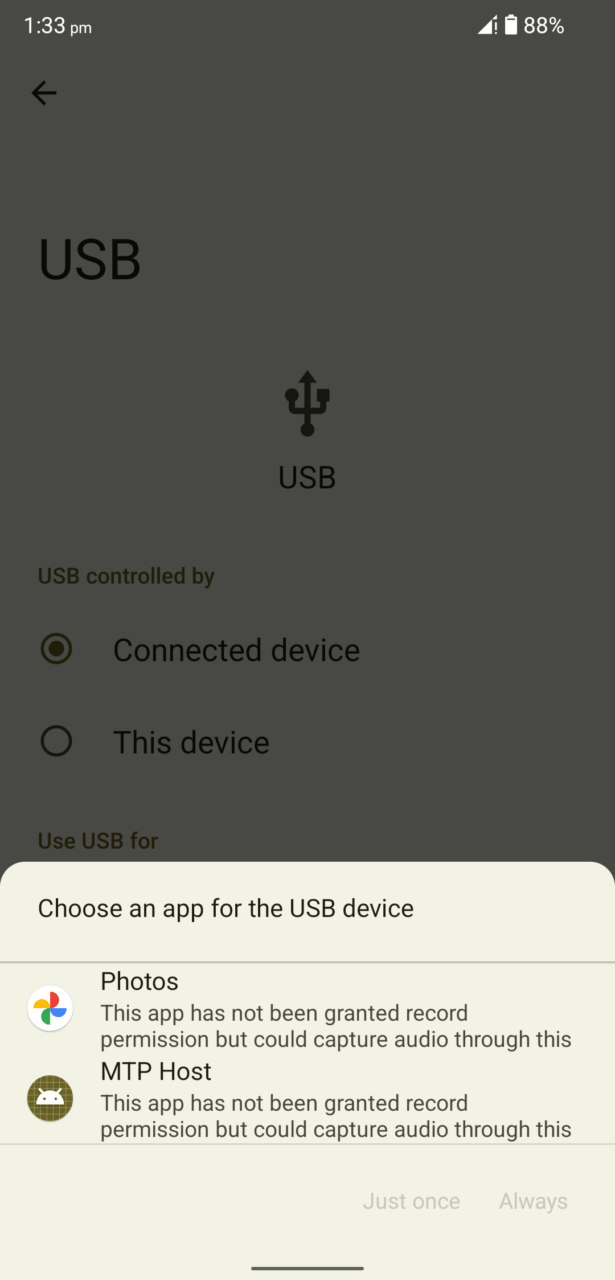 How to Transfer Photos from iPhone to Android? 15 4 - Choose MTP Device