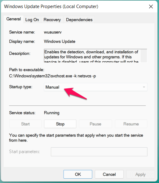 How to Fix Windows 11 Update Error 0x80248014? 24 4 - Choose Manual