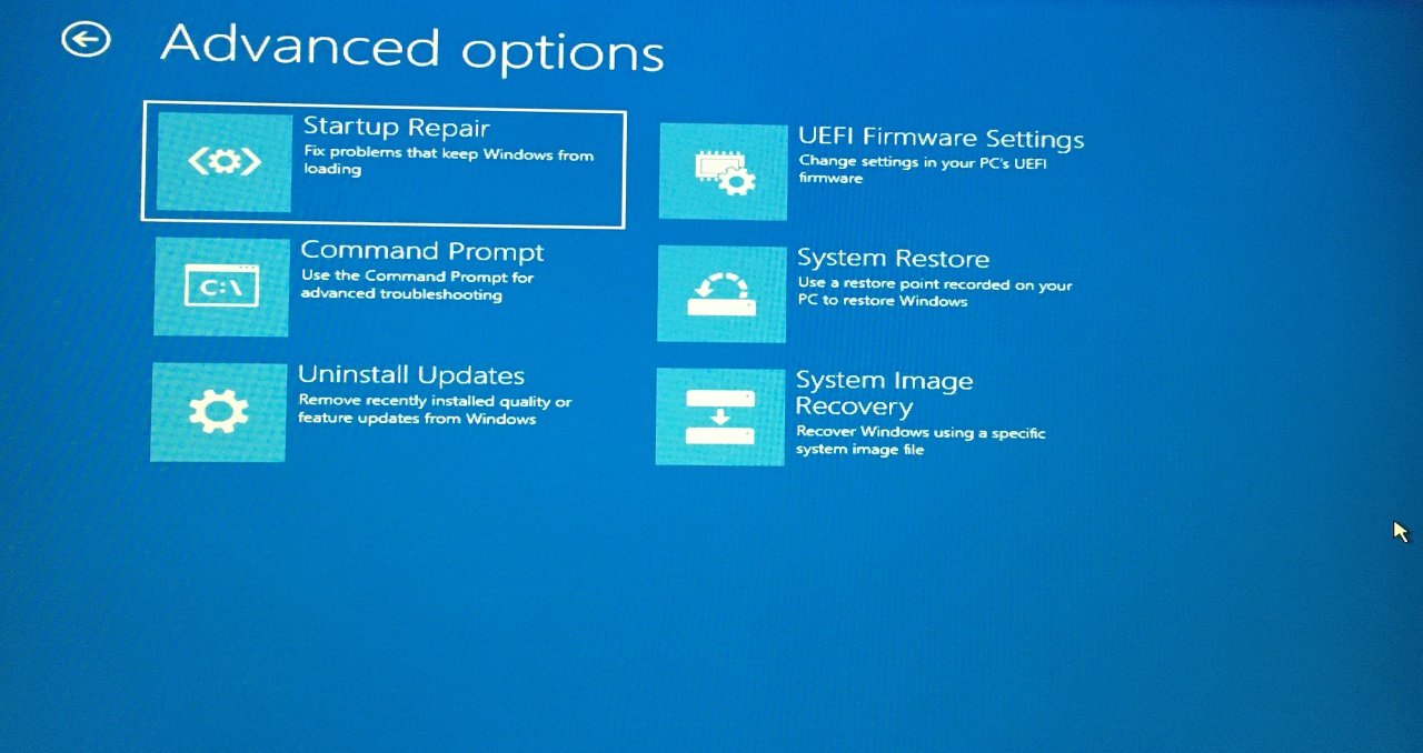 4 - Choose Startup Repair