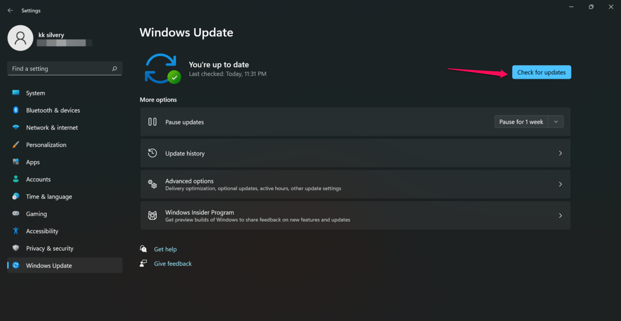 How to Fix BSOD Unexpected_Kernel_Mode_Trap in Windows 11? 11 4 - Click On Windows Update