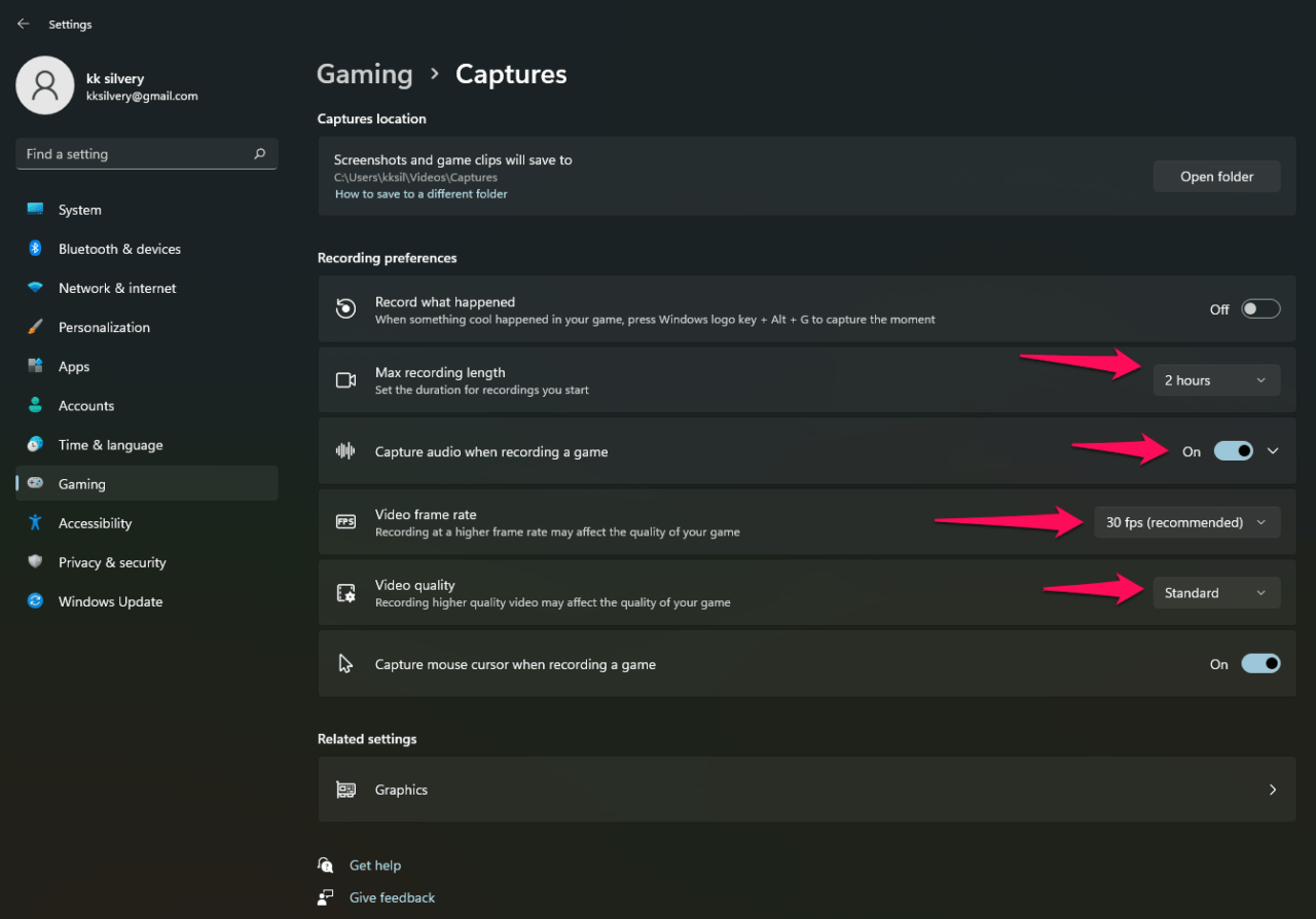 How to Capture Games using Xbox Game Bar on Windows 11? 8 4 - Customize Settings