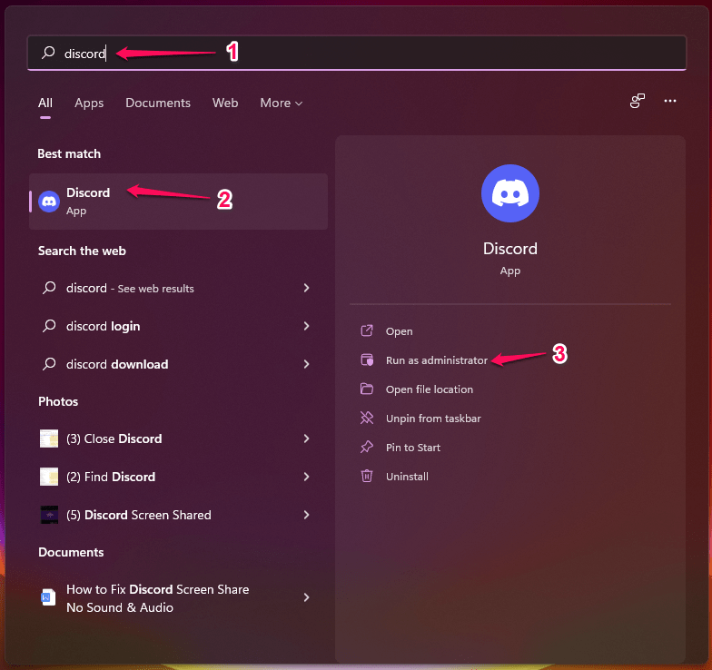 (4) Open Discord as administrator