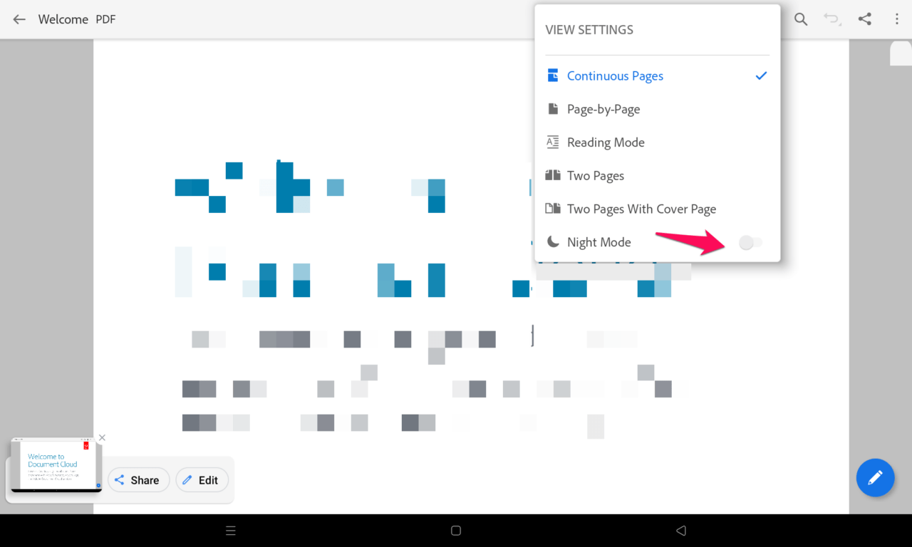 4 - Tap Night Mode To Enable It