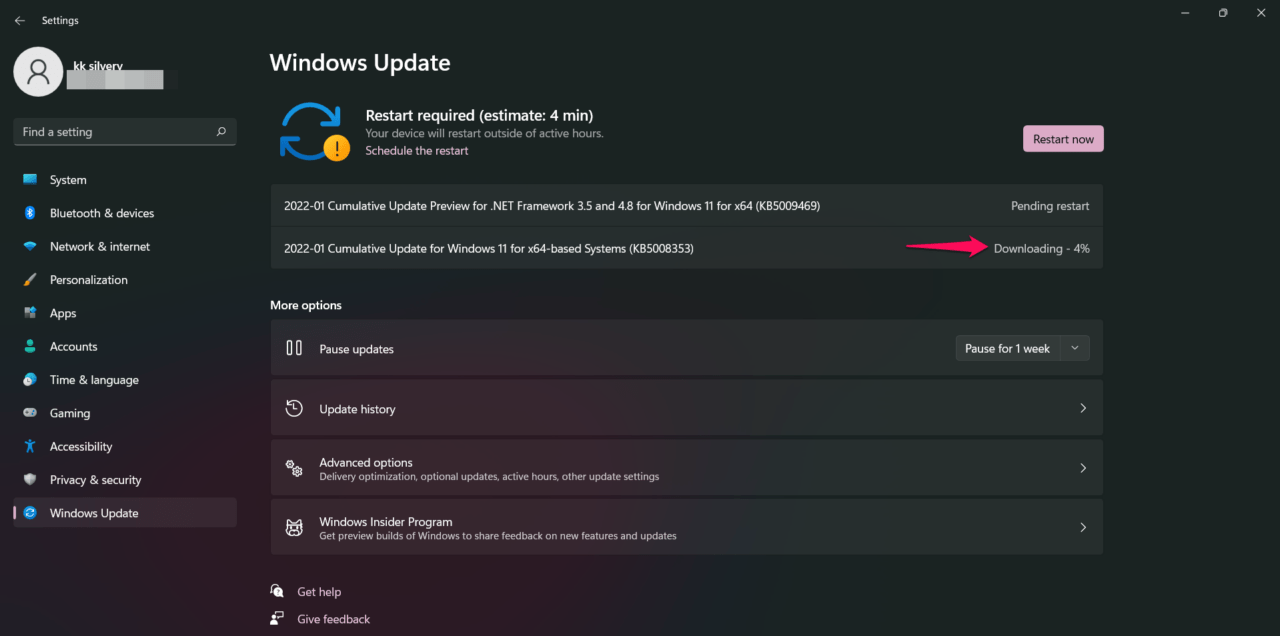 How to Fix Windows 11 Update Error 0x80248014? 38 4 - Windows Update Downloading