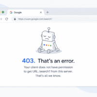 403 error with sad robot illustration