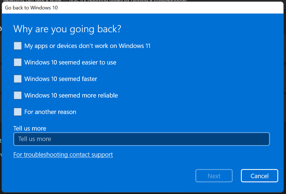 How to Fix HIDCLASS.sys Blue Screen Error on Windows 11/10? 25 5 - Choose Reason