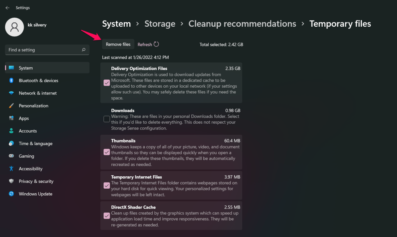 How to Fix Windows 11 Update Error 0x80248014? 9 5 - Click on Remove Files