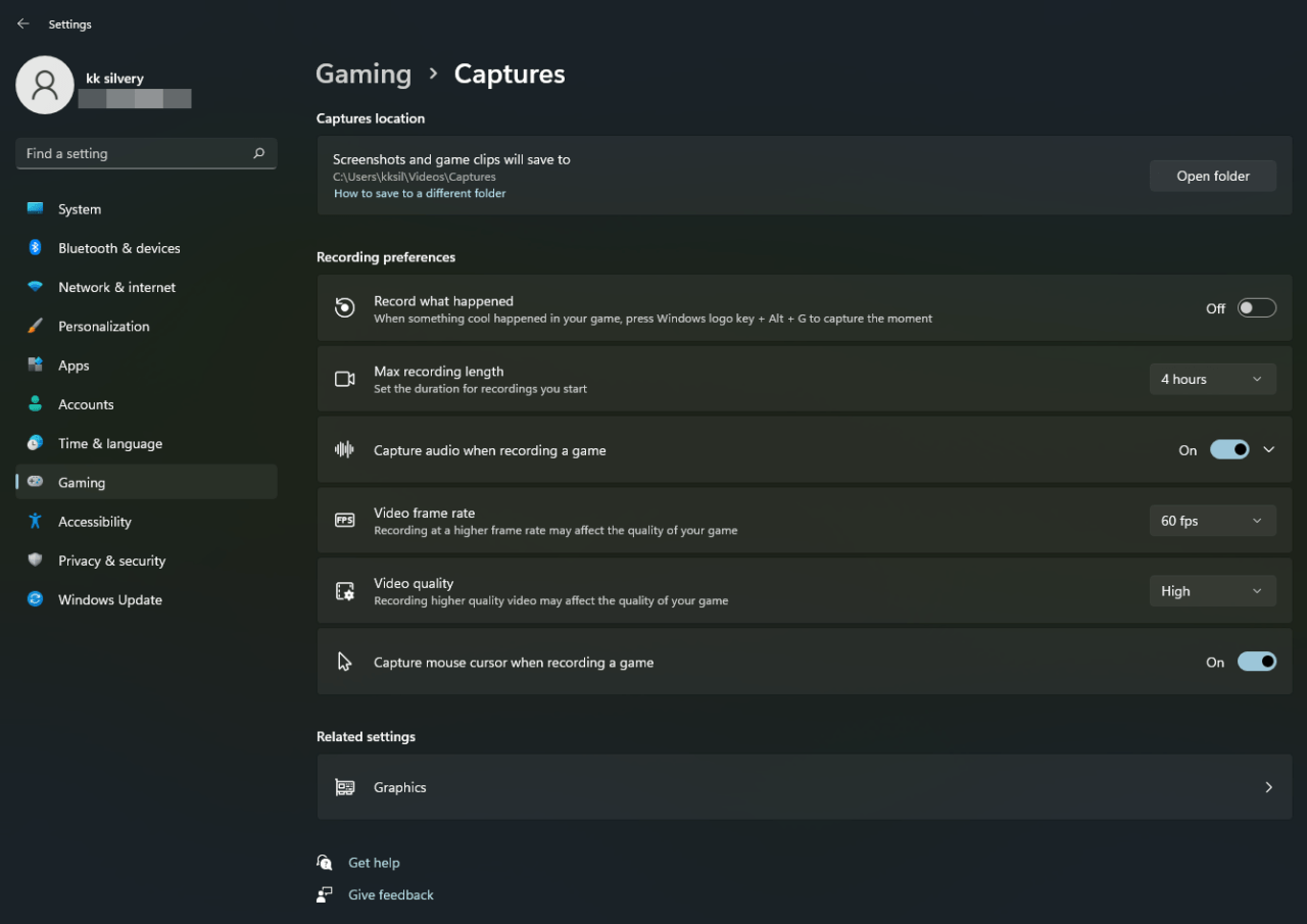 How to Capture Games using Xbox Game Bar on Windows 11? 9 5 - Customize Settings
