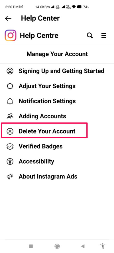 How to Temporary Disable an Instagram Account on Android? 5 Disable Your Instagram Account