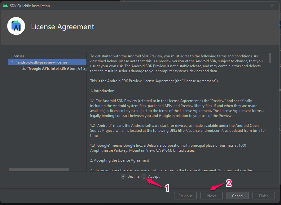 (6) Accpet Agreement And Click Next