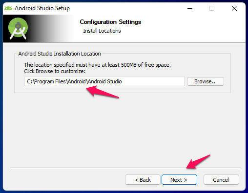 (6) Choose Installation Destionation Folder