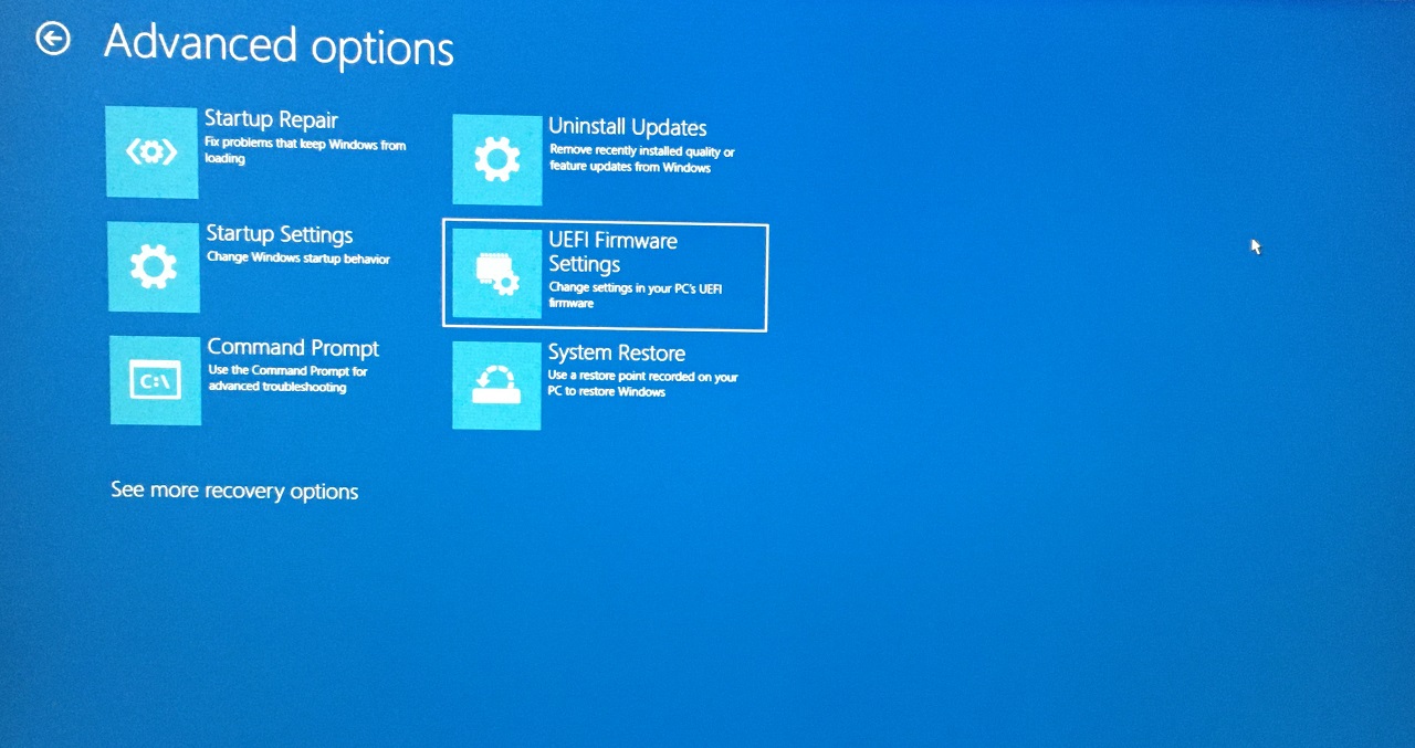 How to Fix ATTEMPTED_WRITE_TO_READONLY_MEMORY in Windows 11? 23 6 - Choose UEFI Firmware Settings