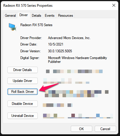 How To Fix System Service Exception BSOD Error in Windows 11? 11 6 - Click Roll Back Driver
