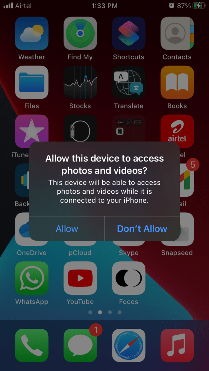 How to Transfer Photos from iPhone to Android? 17 6 - Tap Allow