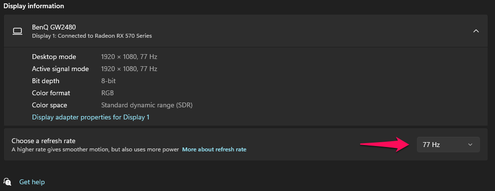 How to Overclock 60Hz Monitor to 75Hz in Windows 11? 23 7 -Custom Refresh Rate Accepted