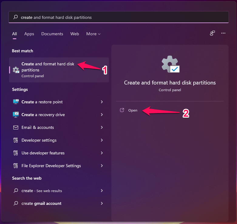 How to Fix corrupted USB Drive or SD Card? 8 (7) Open Disk Management