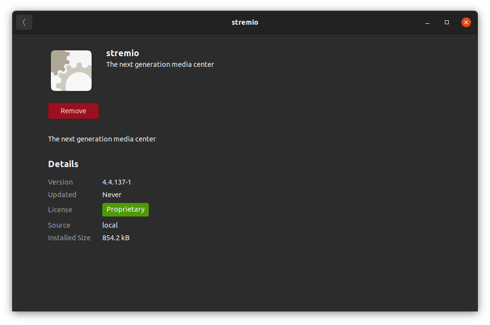 How to Fix Stremio Won't Open in Linux? 9 (7) Stremio installed