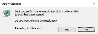 How to Overclock 60Hz Monitor to 75Hz in Windows 11? 8 8 - Choose An Option