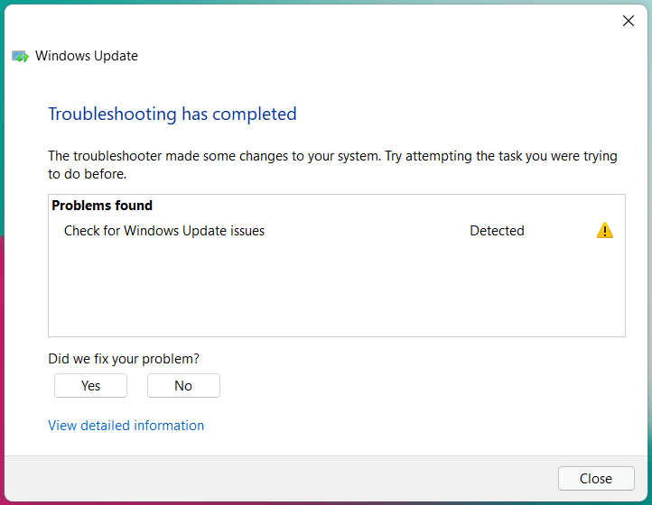How to Fix Windows 11 Update Error 0x80248014? 19 8 - Detection Finished