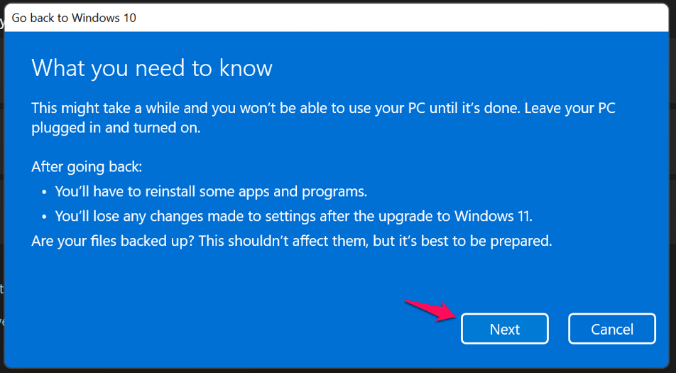 How to Fix HIDCLASS.sys Blue Screen Error on Windows 11/10? 28 8 - Read Then Click Next