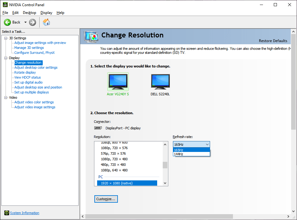 How to Overclock 60Hz Monitor to 75Hz in Windows 11? 9 9 - Select The Highest Refresh rate