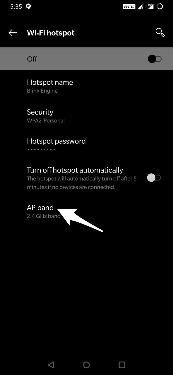 How to Fix Mobile Hotspot Not Connecting to Windows 11 WiFi? 6 AP_Band_in_Hotspot_Setting