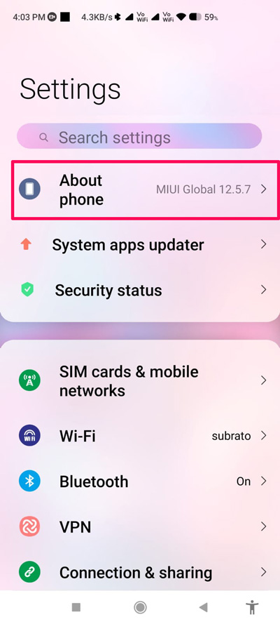 Check For OS Update