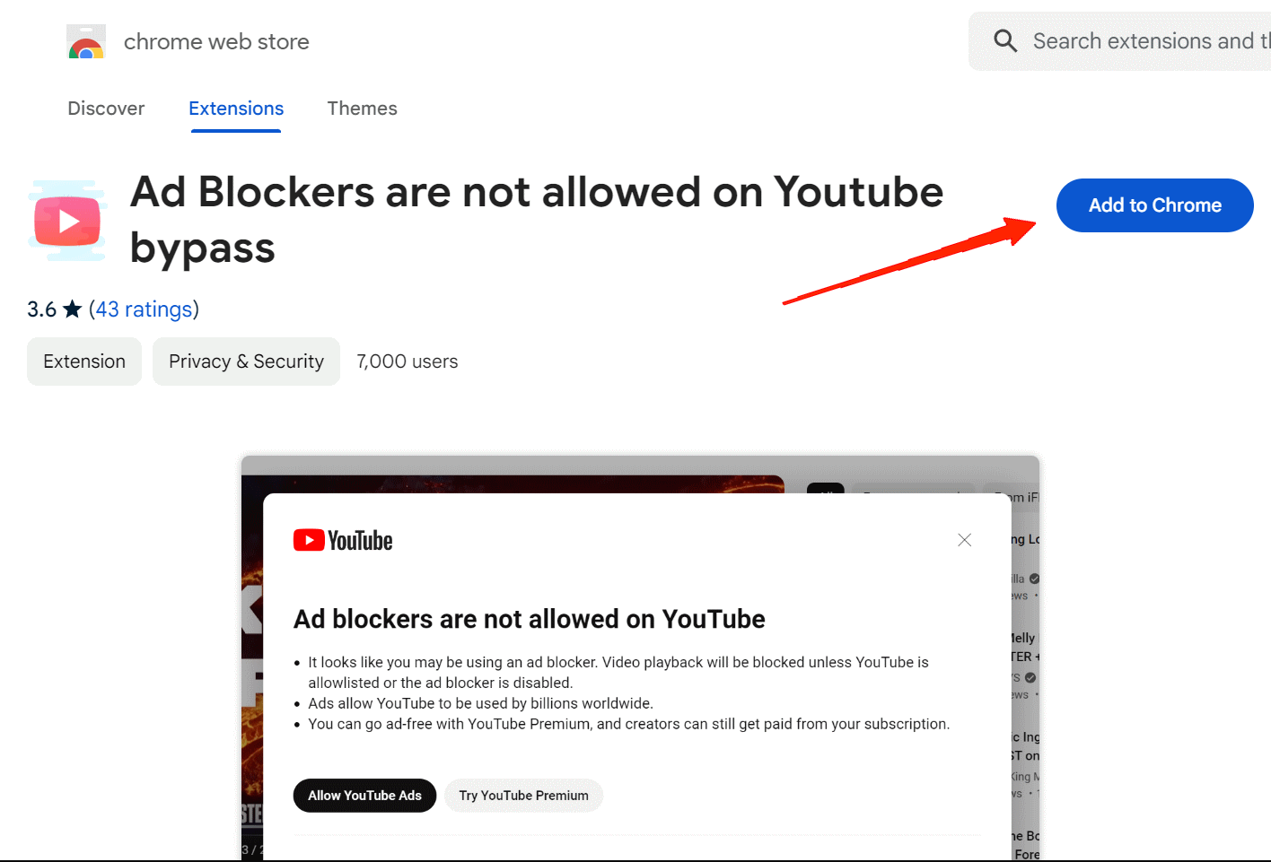 Best Ways to Bypass 'Ad Blockers are Not Allowed on YouTube' 2 Open Google Chrome and search "Ad blockers are not allowed on YouTube bypass".