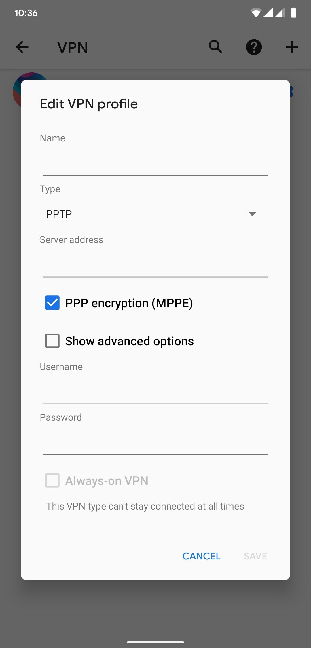 How to manually add a VPN Profile on Android Phone? 6 Add VPN Profile
