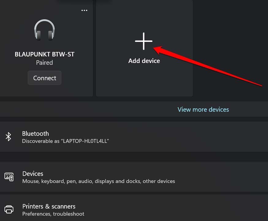Add a new Bluetooth device to Windows