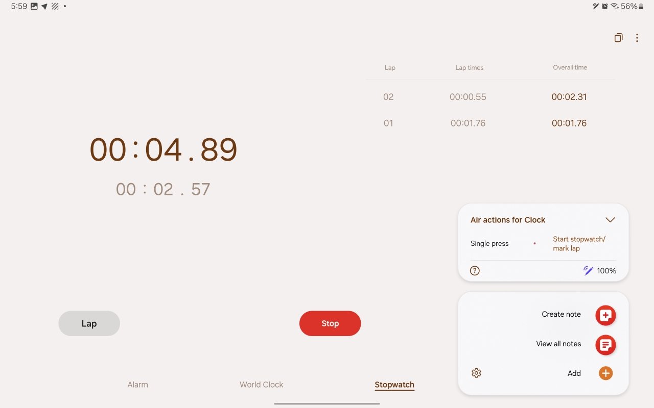 How to Use and Customize S Pen Air Actions and Gestures 10 Add actions for clock app