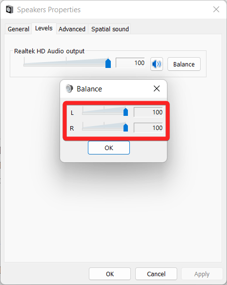 Adjust Audio Balance in Windows 11: Balance Left / Right Sound 9 Adjust Left and Right audio balance levels
