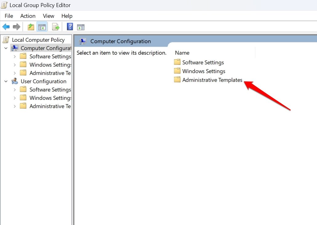 Administrative templates windows