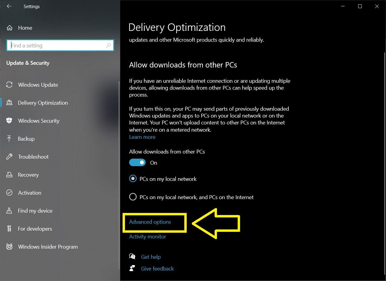 How to Speed Up Downloads on Windows 10? 5 Advanced Options Delivery Optimization