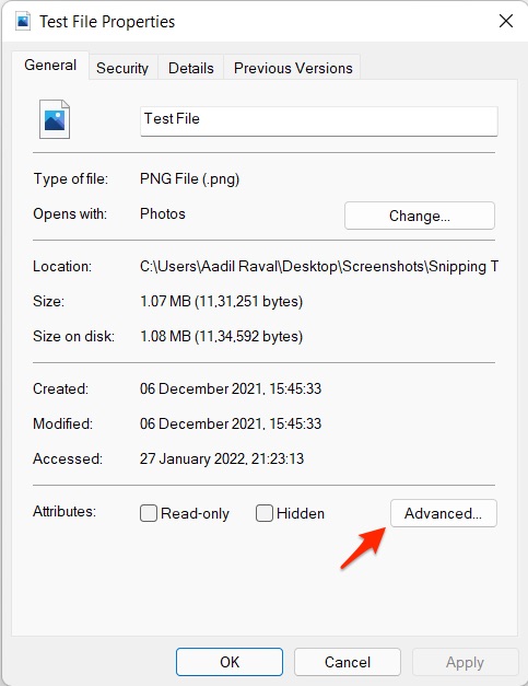How to Password Lock Folder in Windows 11? 3 Advanced_FIle_Settings