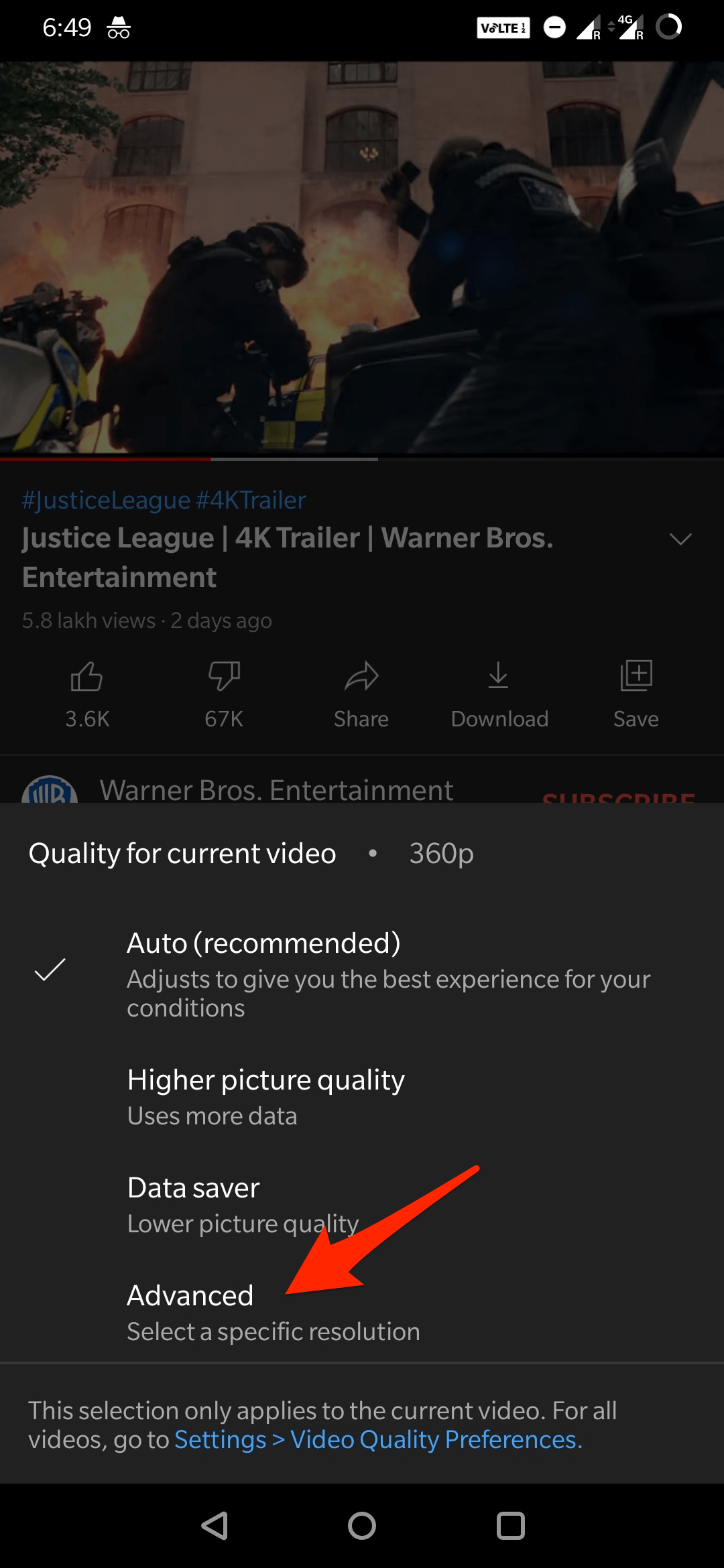 Use Old YouTube App Resolution Settings 3 Advanced_Option_for_Specific_Resolution